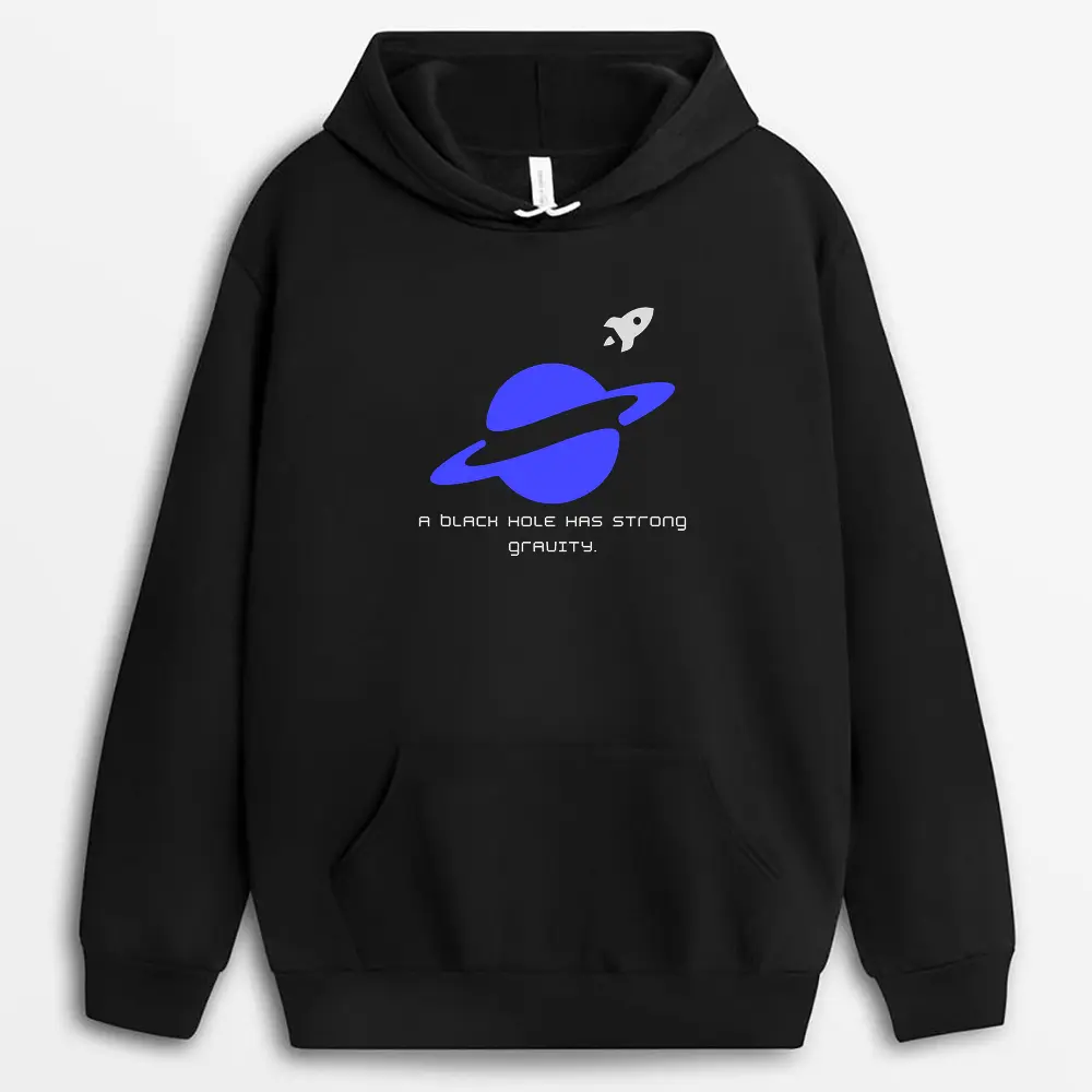 A Black Hole Has Strong Gravity  Enviapew Hoodie - Black