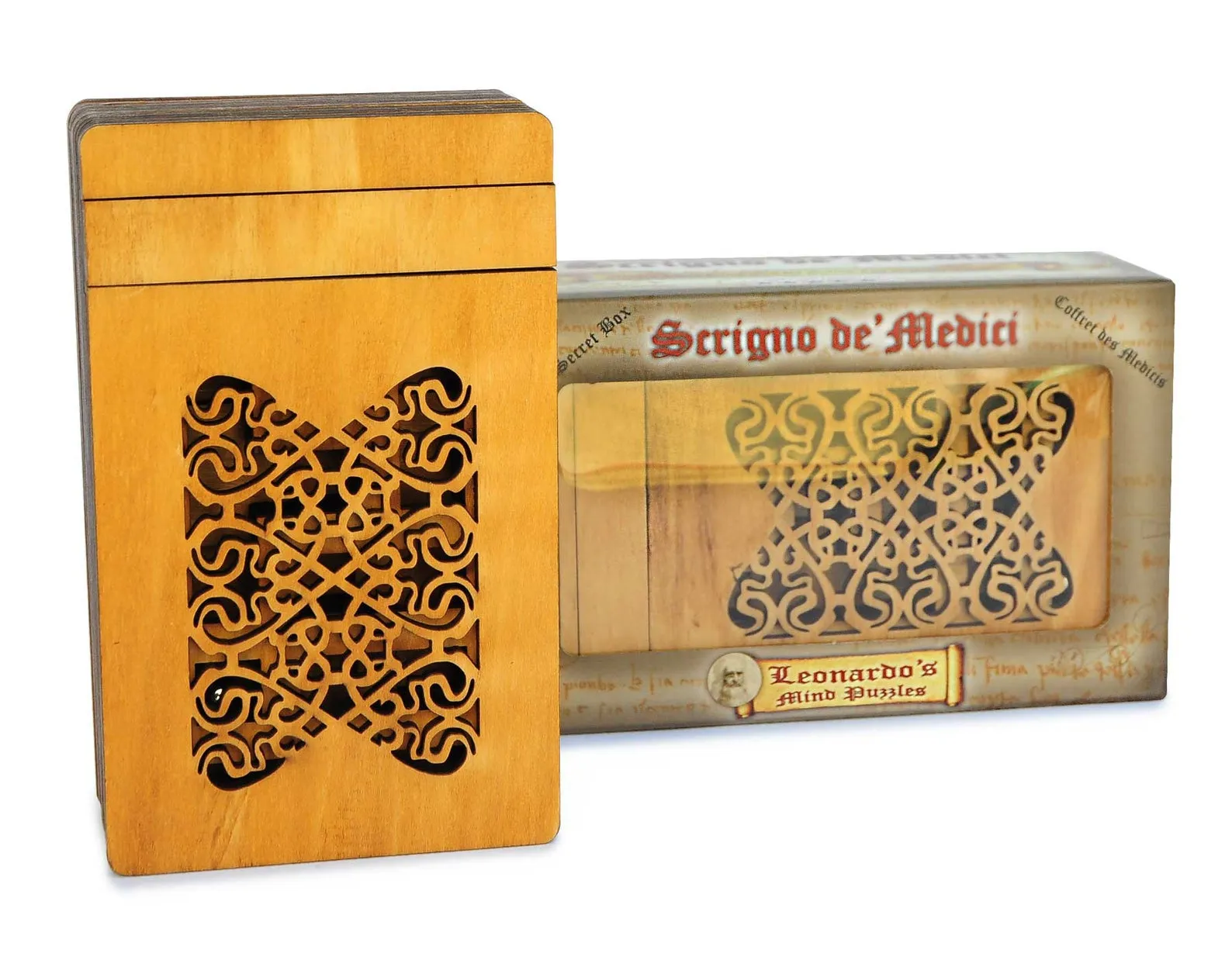Medici Style Wooden Secret Compartment Puzzle Box - Image 4