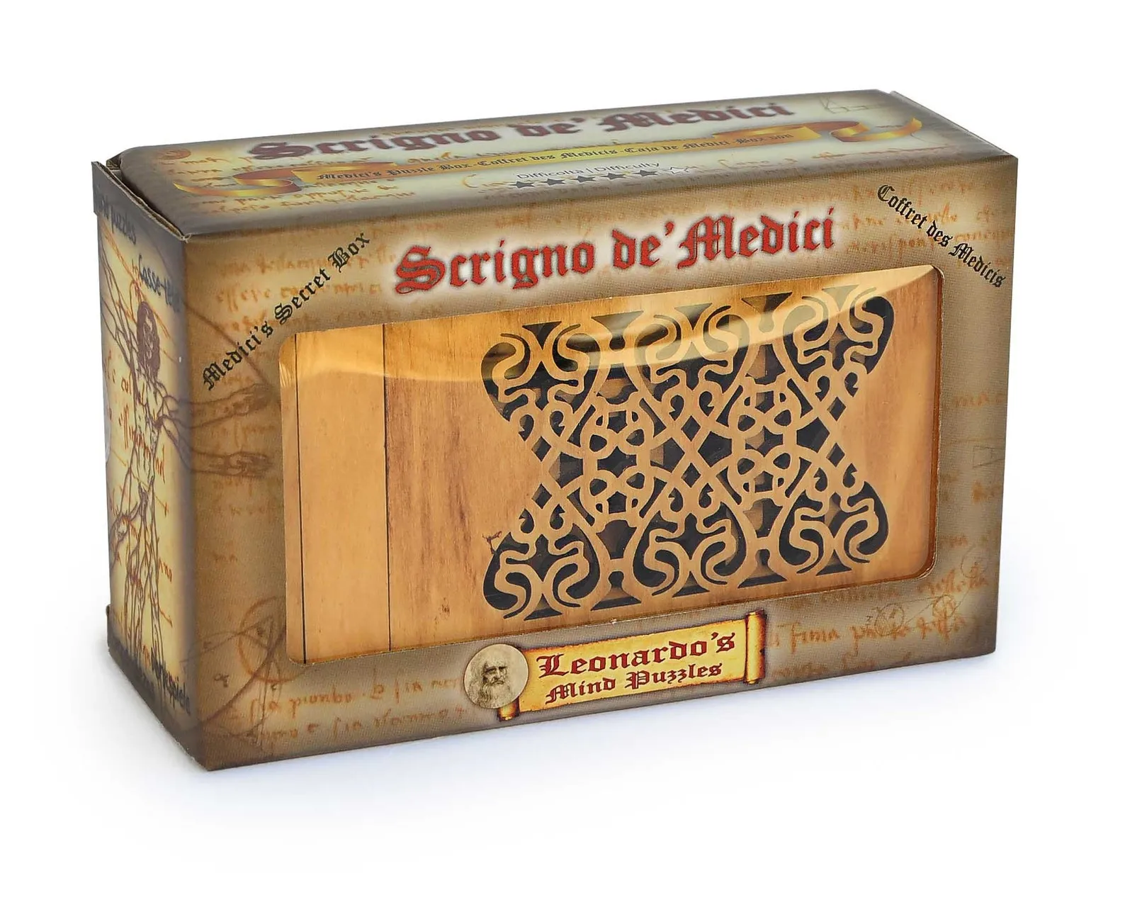 Medici Style Wooden Secret Compartment Puzzle Box - Image 5