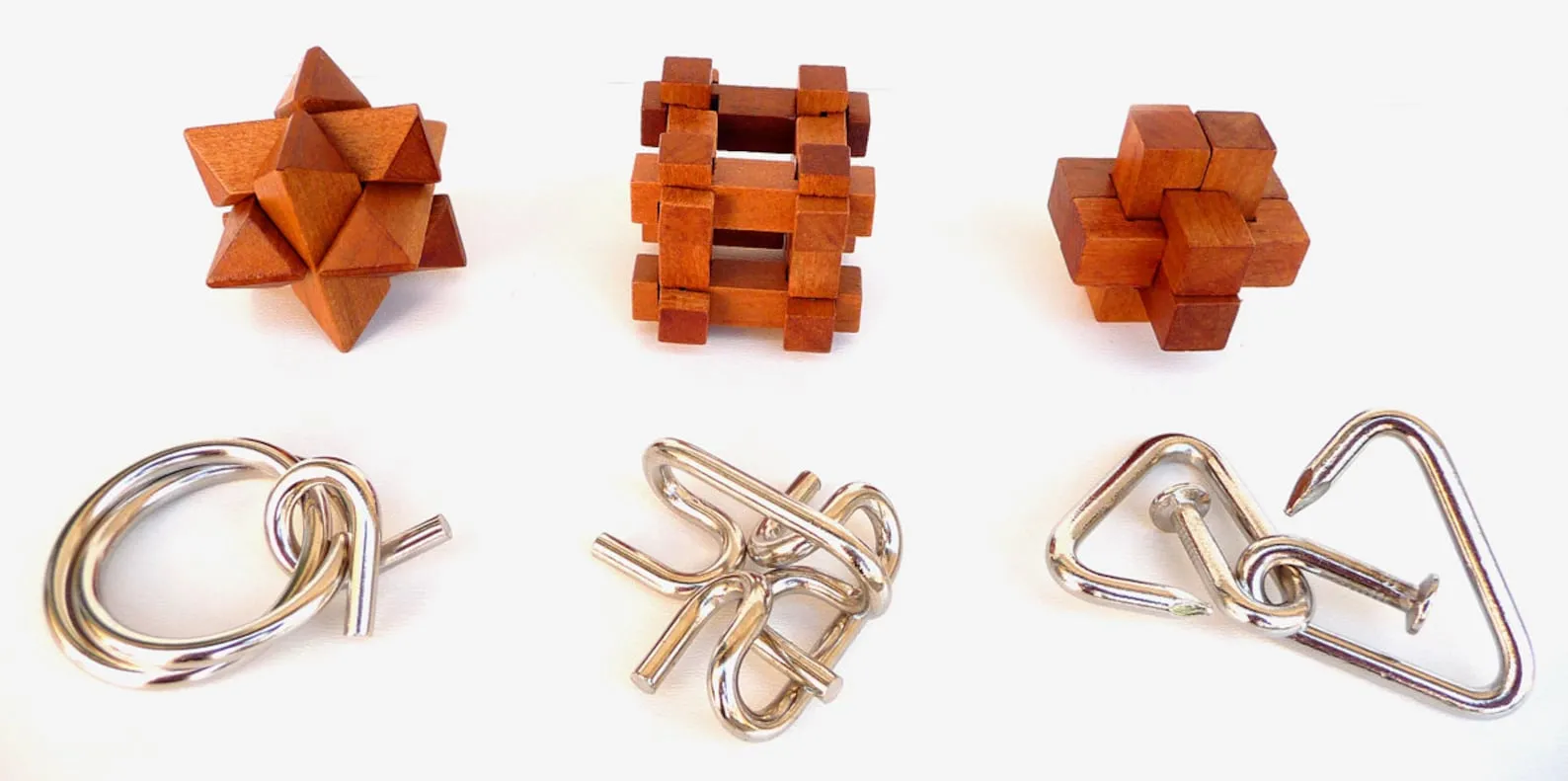 Leonardo Collection Six In One Wooden And Metal Puzzle Set - Image 2