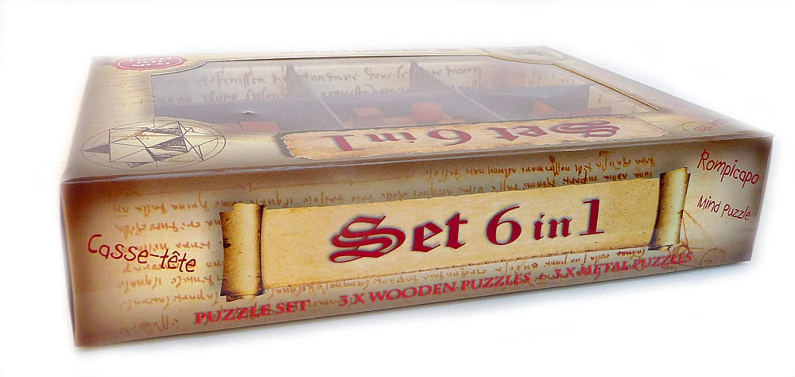 Leonardo Collection Six In One Wooden And Metal Puzzle Set - Image 4